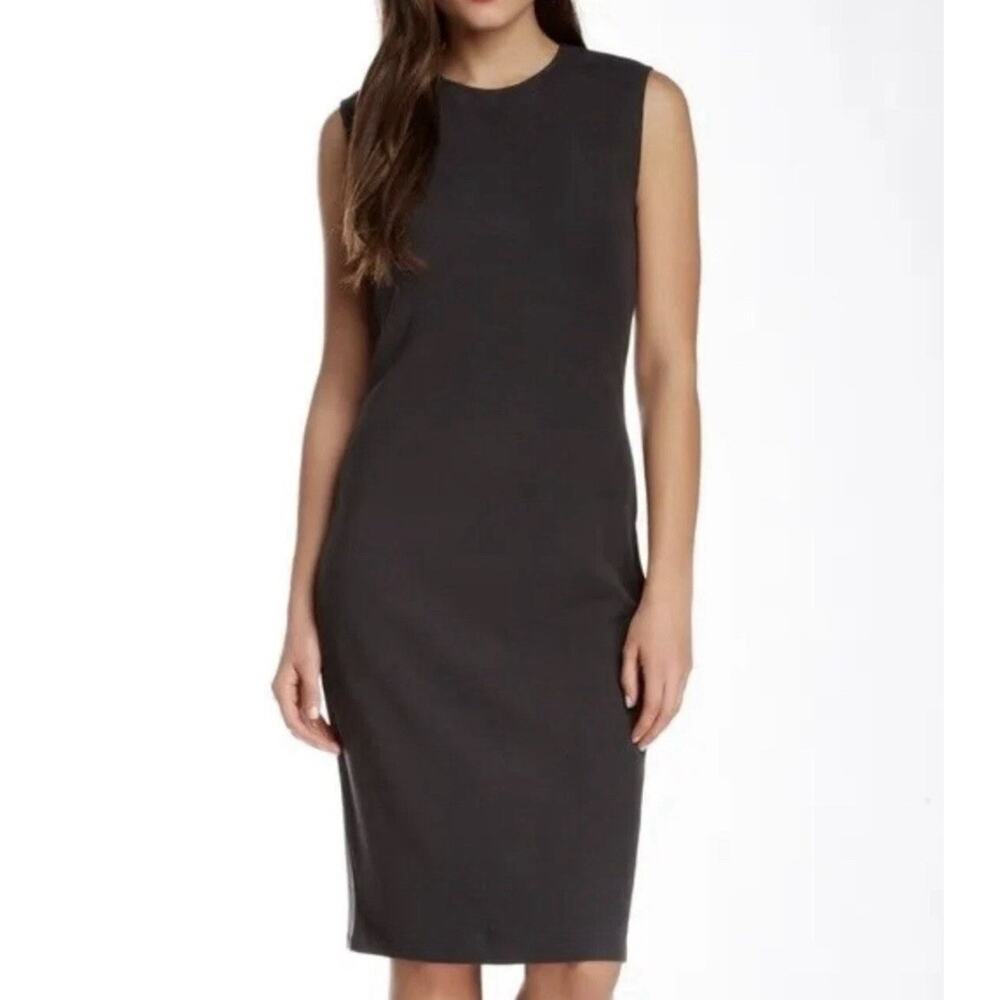 Vince Crewneck Gray Sheath Dress Sleeveless Office Workwear Size Medium NWT